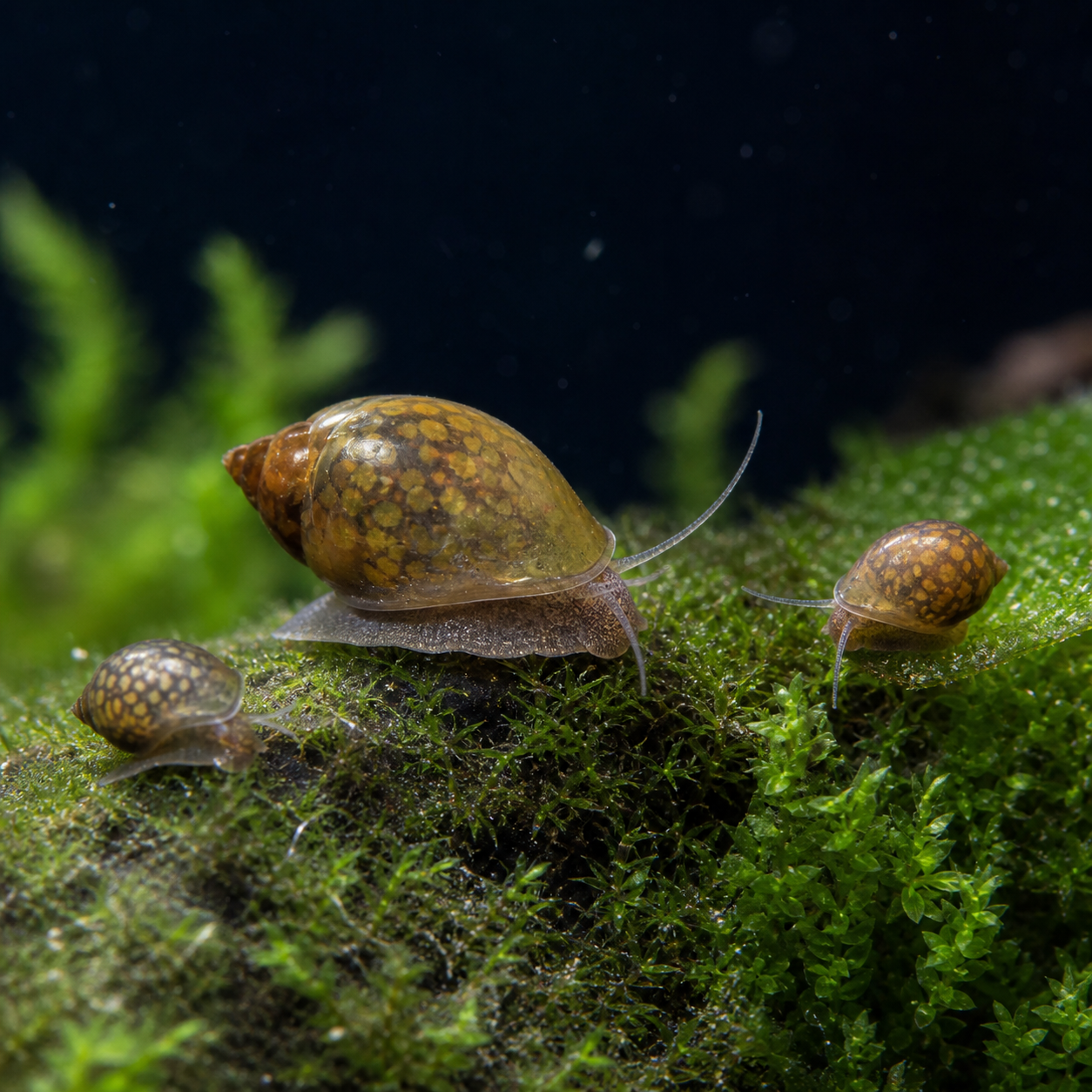 Healthy home-bred bladder snails